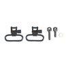 Uncle Mike's 115 RGS Swivel Set offers durable 1" & 1-1/4" loops, ideal for various rifles, ensuring secure attachment and easy handling for shooters.