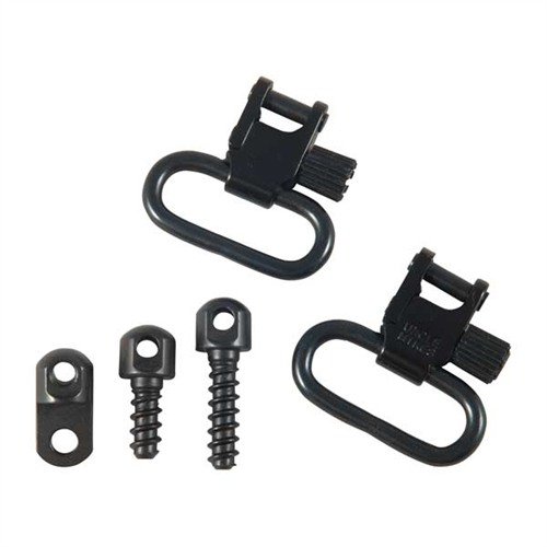 QUICK DETACH SWIVELS provide secure, quick attachment to your Ruger Model 44 Magnum Carbine, featuring positive locking and compatibility with various firearms.