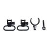 QUICK DETACH SWIVELS offer easy attachment to barrels or magazine tubes, featuring positive locking and included 1" Super Swivels for secure firearm handling.