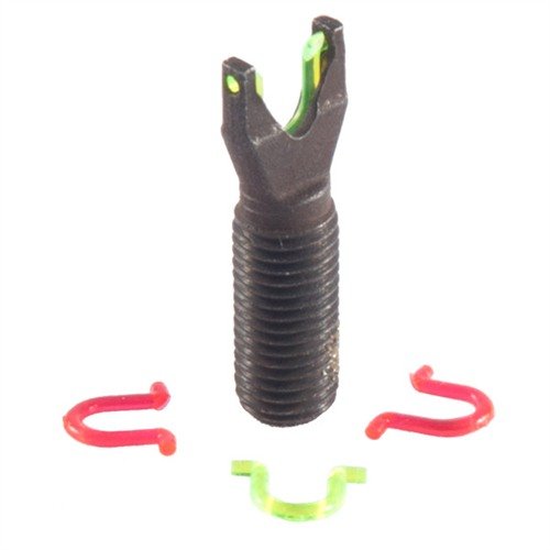 Upgrade your AK-47 with the HIVIZ Fiber Optic Front Sight for bright aiming in low light, easy installation, and customizable sight picture with interchangeable rods.