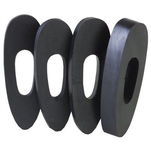 RIFLE SPACER from NECG adds length to your rifle or shotgun stock; made of traditional black rubber, easy to grind and polish for a perfect fit.