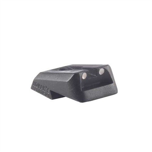 Novak 1911 White Dot Rear Sights enhance sight radius for quicker aiming, feature a glare-fighting design, and offer wide notches for improved target acquisition.