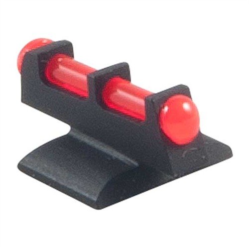 FIBER OPTIC FRONT SIGHT in red enhances target acquisition in low-light with its bright glow, fitting Colt 1911 and allowing custom setups for all shooters.
