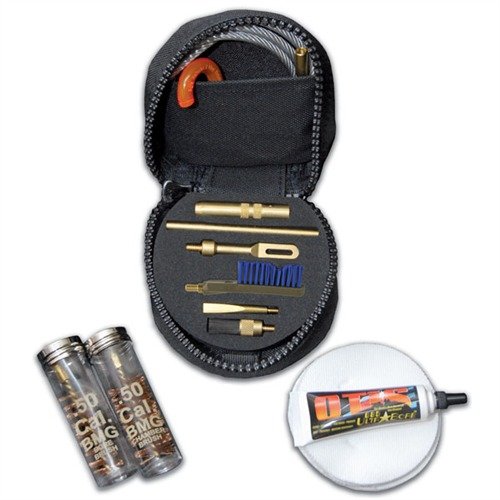 .50 Caliber Rifle/Pistol Cleaning System offers precision cleaning for .50 caliber firearms with Memory-Flex rods, brass scrapers, and Otis O85 solvent.