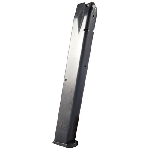 SIG P226 9MM MAGAZINES from PRO MAG feature high carbon steel bodies and durable polymer components, ensuring long-lasting performance and reliability.