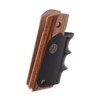 Rugged dual-material grips offer the look of wood and the grip of rubber, ensuring comfort and control for 1911 Auto Gov't. and Commander pistols.