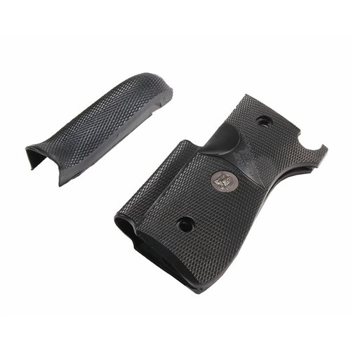 Pachmayr GM-45 grips provide a non-slip, wrap-around design with front strap checkering for enhanced control, fitting both right and left-handed shooters.