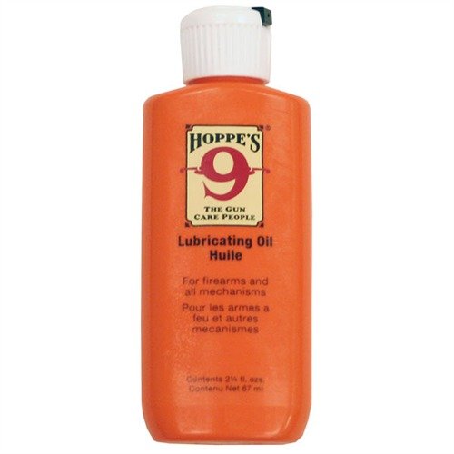 HOPPE'S OIL is a versatile lubricating oil for firearms and sporting equipment, available in a convenient 2 1/4 oz. bottle or 10 oz. aerosol.