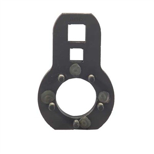 Precision Reflex AR-10 Barrel Nut Wrench offers robust 3/8" thick 1018 steel construction, versatile 3/8" & ½" drive compatibility, and a durable black oxide finish.