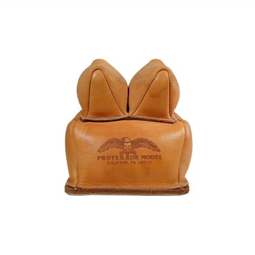 NO. 13B Custom Rabbit Ear Rear Bag offers smooth top grain leather, double thick sides, and a secure grip, ensuring stability and comfort during rifle shooting.
