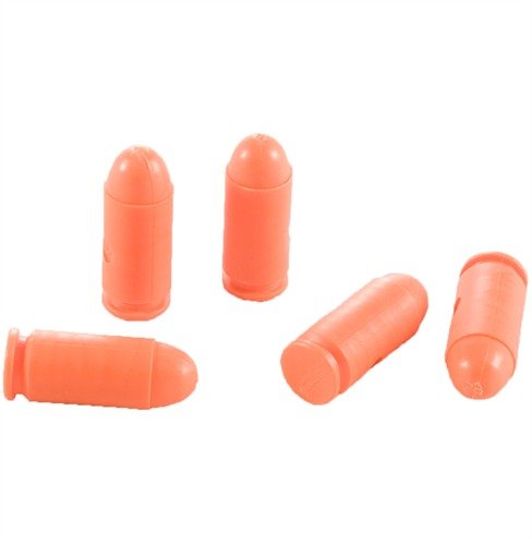 SAF-T-TRAINERS Dummy Rounds in bright orange ensure safe training without confusion, perfect for Immediate Action drills, available in various calibers.
