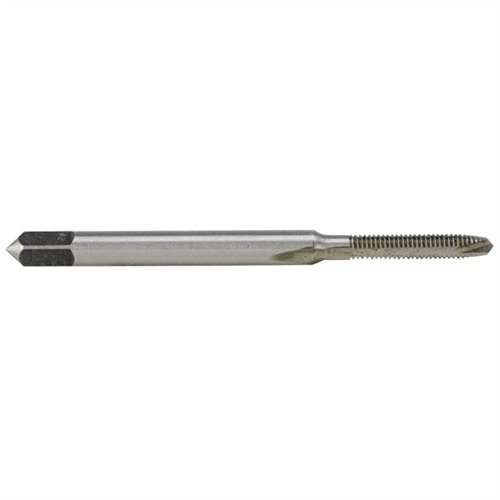 Reiff & Nestor Spiral Point "Gun" Tap 3-56 is crafted from high-speed steel, ensuring durability and efficient chip removal for precise threading in aluminum and steel.