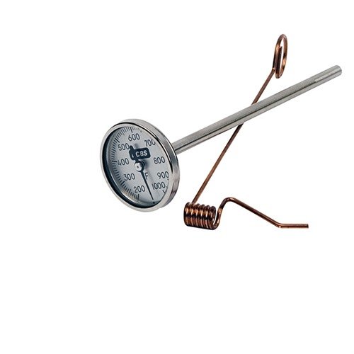 RCBS Lead Thermometer ensures accurate pouring with a 1000°F range, large glass-covered face, and a 6" probe, plus a handle to protect your fingers.