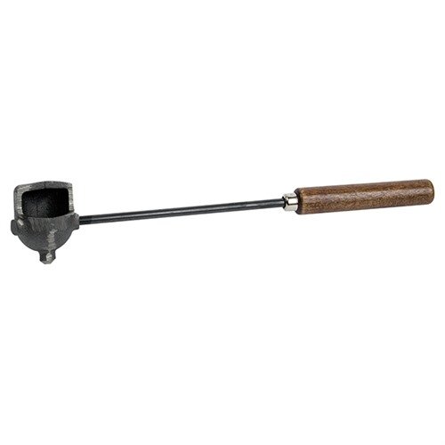 RCBS Lead Dipper offers a large-capacity bowl for easy scooping and stirring, with a tapered spout for sprue holes and a solid hardwood grip, 11-1/2" long.