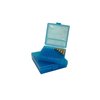 MTM Case-Gard P-100 ammo boxes are perfect for handgunners, featuring a scuff-resistant surface, stackability, and a 25-year guaranteed Snap-Lok latch.