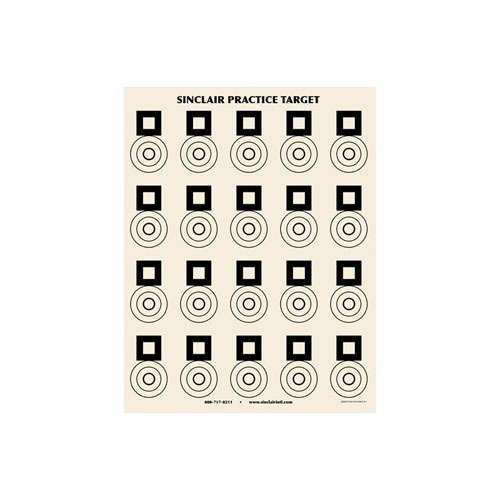 SINCLAIR BENCHREST PRACTICE TARGETS (25 PACK) feature 20 official size 100 yard targets, ideal for load testing and practice in heavy mirage conditions.