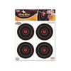 DIRTY BIRD 5.5" TARGETS offer high visibility with white splatter on impact, are cost-effective, and suitable for both indoor and outdoor long-range shooting.
