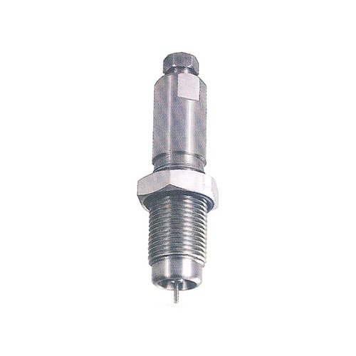 Lee Universal Decapping Die allows easy decapping without lube or cleaning, removes crimped primers, and fits cases up to .550"—guaranteed unbreakable.