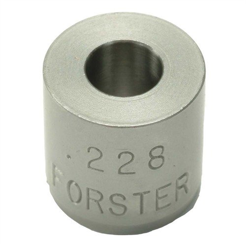 Forster neck sizing bushings ensure precision with .001 inch increments, designed for Forster dies, and are cryogenically treated for durability and smoothness.