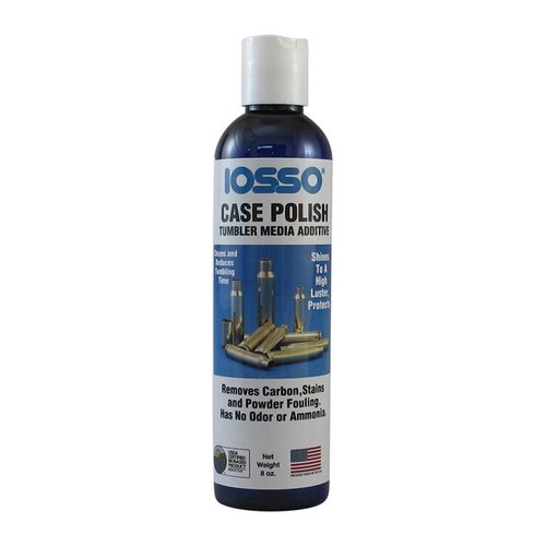 Iosso Case Polish cleans and polishes brass casings to a high luster, removing tarnish and oxidation while preventing future tarnishing with a USDA Certified Bio-Based Formula.