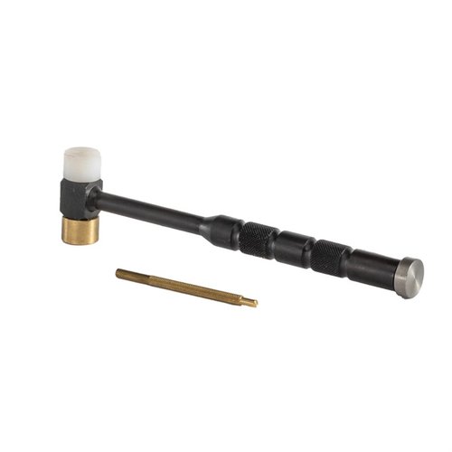 Lyman Brass Tapper and Drift Punch features interchangeable heads for versatile use, ensuring non-marring strikes, durability, and precision for gunsmithing tasks.