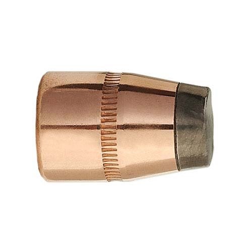 SPORTS MASTER .357 JSP bullets offer consistent expansion and weight retention, featuring a serrated 'Power Jacket' for maximum energy transfer on impact.