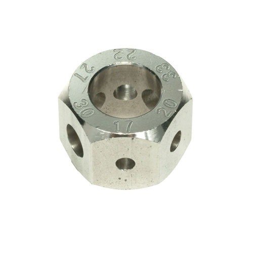 SINCLAIR Hex Style Bullet Comparators offer precise measurements for bullet seating depth, made from stainless steel, compatible with various calibers from .17 to .338.