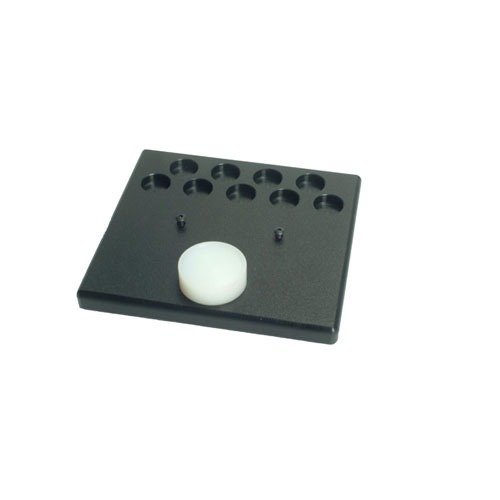SINCLAIR TRIMMER PLATFORM offers efficient storage for nine L.E. Wilson case holders, includes a tapping block, and features rubber feet for stability.