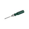 GEN II Universal Flashhole Deburring Tool offers stainless steel durability, chip clearance slots, and a comfortable handle, ensuring efficient burr removal for precise reloading.