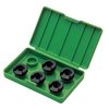 Redding's 5-piece Competition Shellholder Set allows precise headspace adjustments with thicknesses from +.002" to +.010", all marked and stored in a compact box.