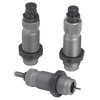 RCBS 3-DIE CARBIDE ROLL CRIMP SET for 45 Colt offers a carbide sizer die for lubrication-free reloading, plus expander and seater dies for precision crimping.