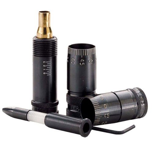 Precise setup of full length sizing dies with RCBS Precision Mic for 7MM Remington Magnum, featuring shoulder bump adjustments and bullet seating depth tool.
