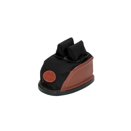 Edgewood's Tall Original Rear Bag offers reinforced leather, a stable multi-layered base, and a height of 4" for optimal benchrest shooting support.