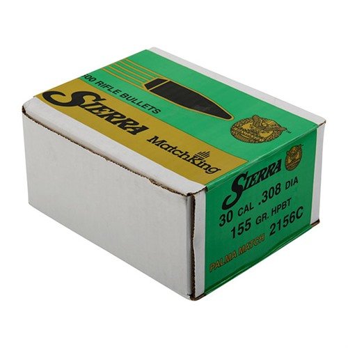 MATCHKING 30 CAL 155GR HPBT PALMA® bullets offer unmatched long-range accuracy with a streamlined design and pointed meplat, ideal for competitive shooting.