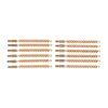 Dozen Pack Bronze Rifle Brushes are perfect for 22 caliber cleaning, featuring durable bronze bristles and a standard 8-32M thread for easy attachment.