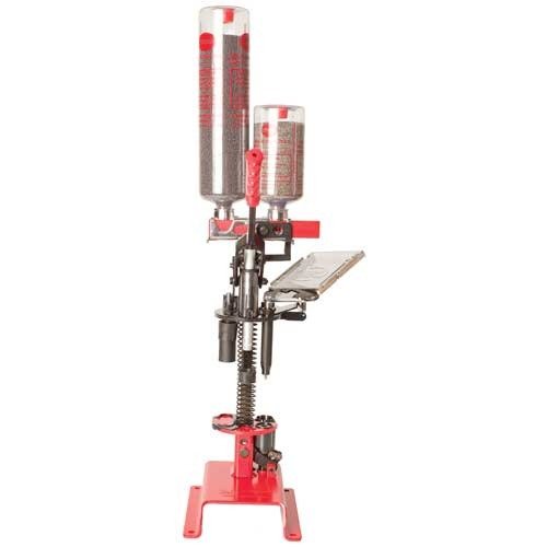 MEC Sizemaster je efektivní jednokroková lisovací jednotka s E-Z Prime automatickým podavačem a Power Ring collet resizer pro přesné přebíjení 28 gauge.