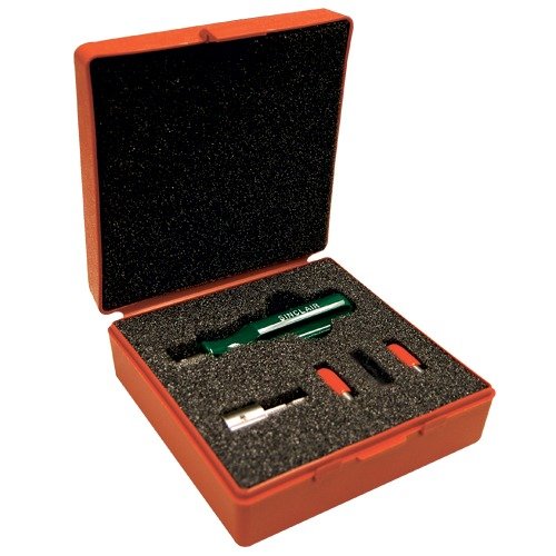 Sinclair Deluxe Primer Pocket Uniformer Kit ensures uniform primer pocket depth and squareness for consistent ignition, includes universal handle and storage case.