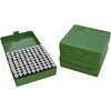 MTM Case-Gard P-100 ammo boxes are durable, stackable, and perfect for storing 100 rounds of 9mm-380 ACP, featuring a scuff-resistant surface and a 25-year guarantee.