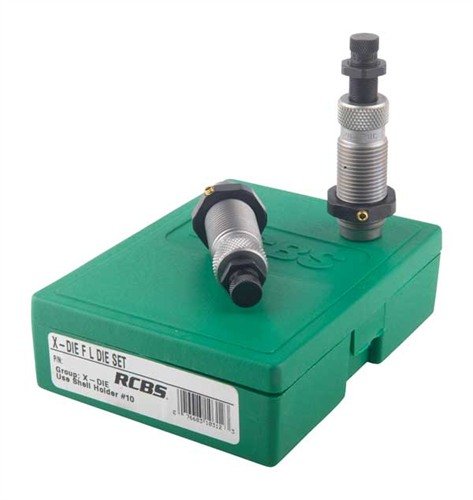 X-FULL LENGTH DIE SET eliminates repeated trimming, stabilizes case length, and maintains accuracy and case life with patented X-Sizer Die technology.