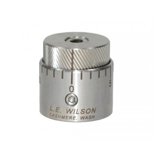 Micro-Adjustable Bullet Seater Cap allows precise .001" depth adjustments for .17 to .35 caliber bullets, enhancing accuracy and repeatability in seating.