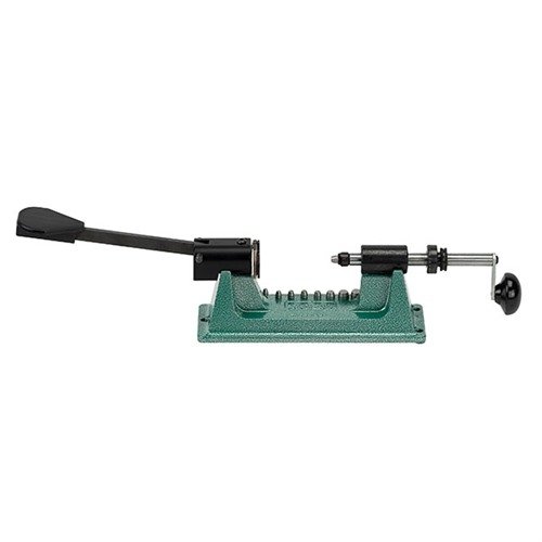 RCBS Trim Pro 2 Case Trimmer offers .001" accuracy, a spring-loaded shell holder for secure alignment, and accommodates a wide range of case sizes from 5.7x28mm to .338 Lapua.