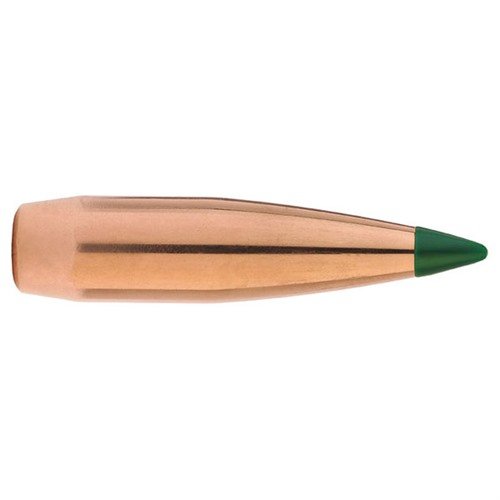 Sierra Tipped MatchKing 30 Caliber bullets offer reduced drag for improved ballistic coefficient and reliable feeding, ideal for precision shooting and varmint hunting.