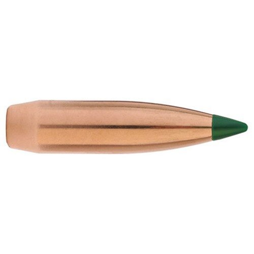 Sierra's Tipped MatchKing 6MM bullets feature reduced drag for improved ballistic coefficient and reliable feeding, perfect for precision shooting, not for larger game.