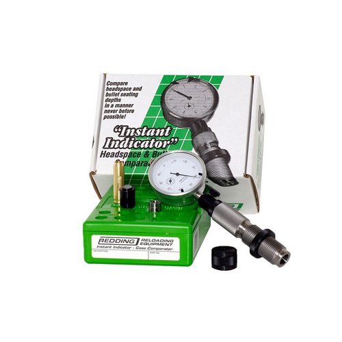 Redding 6mm PPC Instant Indicator allows precise comparison of headspace and bullet seating depth within .001", ensuring uniformity in reloading and ammunition quality.
