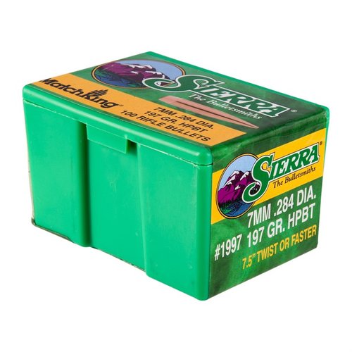 MATCHKING 7MM/.284 caliber bullets offer unmatched precision with a hollow point boat tail design, perfect for long-range competition shooting.
