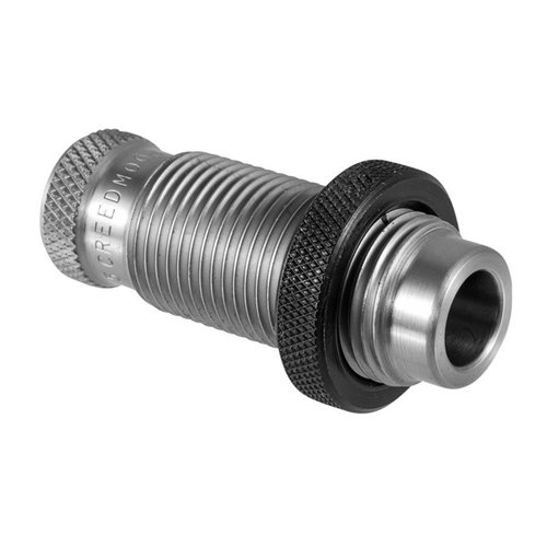 Redding 6.5mm Creedmoor National Match Taper Crimp Die ensures uniform bullet hold without affecting cartridge length, ideal for precise handloading.