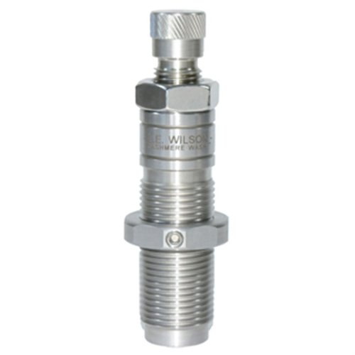 L.E. Wilson Bushing Full Length Sizing Die allows precise neck tension adjustment, durable heat-treated steel, and interchangeable bushings for optimal accuracy.