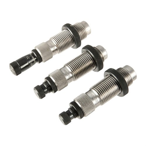 Redding's Premium Deluxe Die Set for 6.5 PRC offers precision with a Carbide Size button for effortless resizing and a Bullet Micrometer for precise seating depth adjustments.
