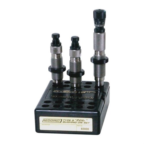 Redding's Type-S Elite Bushing Die Set offers precision neck tension control, free-floating bushings for accuracy, and enhanced consistency for 6.5mm Grendel reloads.