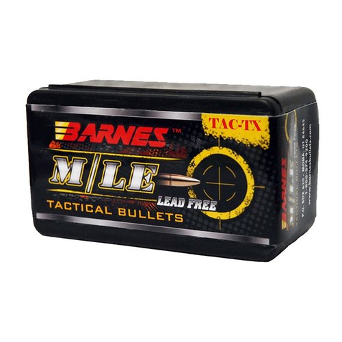BARNES TAC-TX™ 30 Cal (0.308") bullets offer unmatched accuracy, controlled expansion, and superior weight retention, ensuring reliable performance at any range.